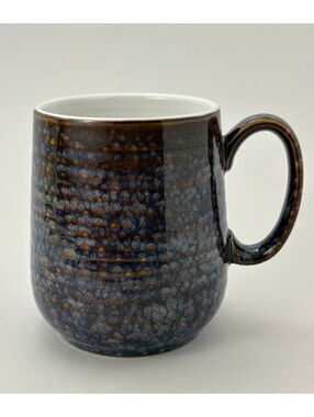Denby Jet Black Speckle Mug Stoneware Pottery Coffee Cup
